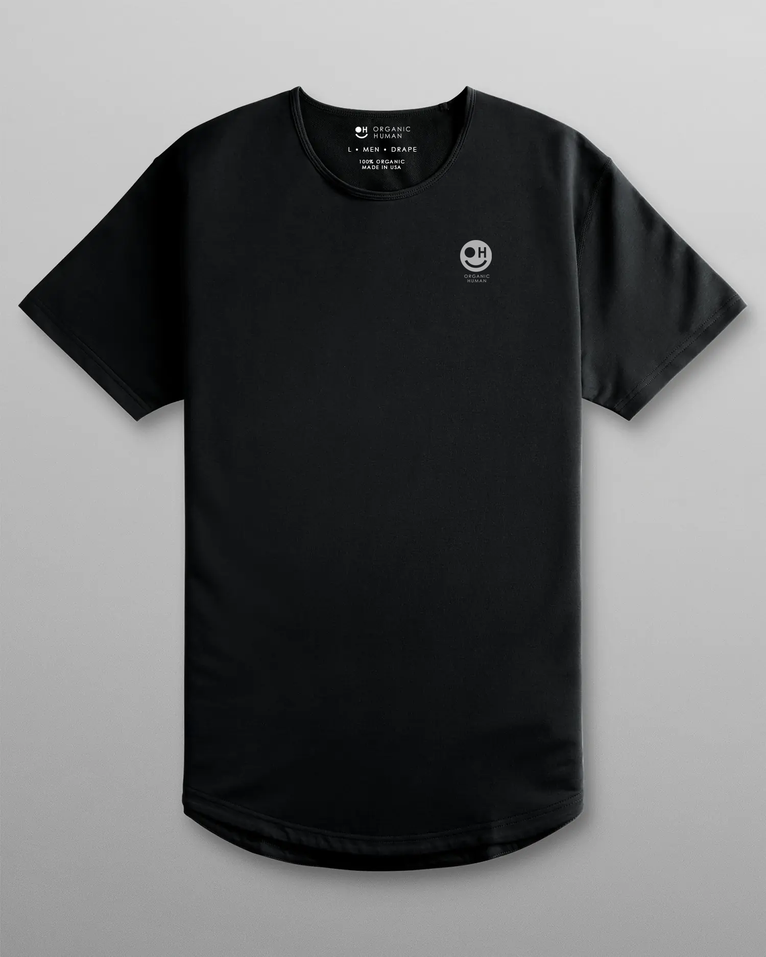 Organic Human T-Shirt Happy Logo Small - Lux Cotton